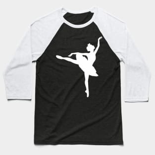 White Ballerina Baseball T-Shirt